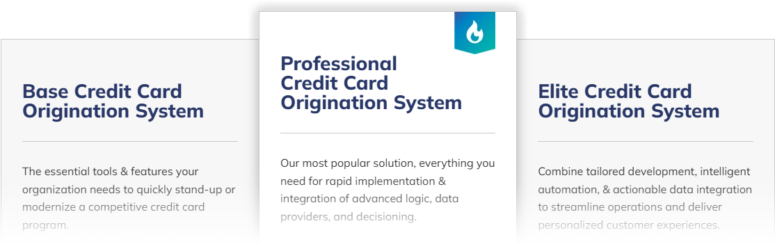 Credit Card Origination table